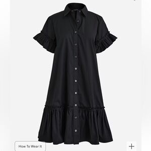 J Crew Amelia shirtdress cotton black large